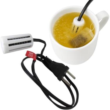Imagem de Ebulidor Rabo Quente Aquecedor de Água Elétrico Ferve Rápido Portátil e Seguro Ideal para Café Chá e Viagens 127V ou 220V (110, Volts)