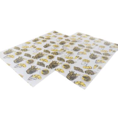 Imagem de Papel Manteiga Anti Gordura Forrar Caixa Batata Frita 250Un