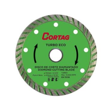 Imagem de Disco Diamantado Cortag Turbo Eco Corte Seco 110mm