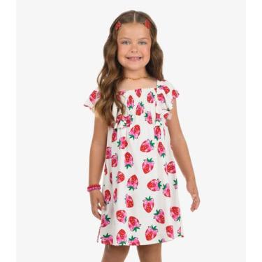 Imagem de Vestido em Meia Malha Menina Rovi Kids Bege, 2, Bege