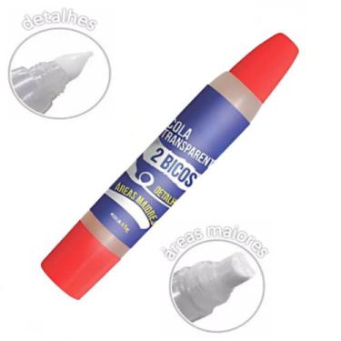 Imagem de Cola bastão 2 bicos cola transparente secagem rápida - Arts