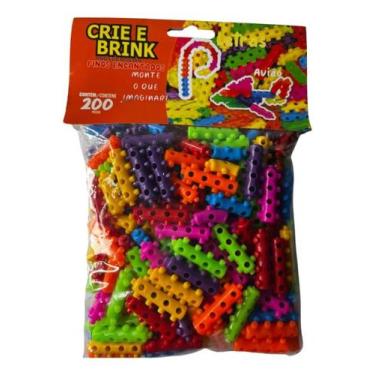 Imagem de Brinquedo Blocos de Montar PINOS ENCANTADOS - Solapa 200 PÇ - Crie E B