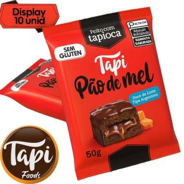 Imagem de Tapi Pão de Mel Recheado Caixa Com 10 Unidades Sem Glúten Display 500g