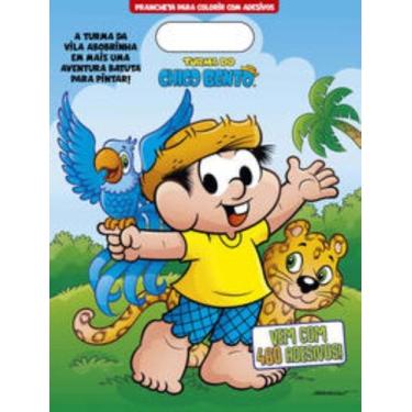 Imagem de Livro - Turma do Chico Bento prancheta para colorir com adesivos - On 