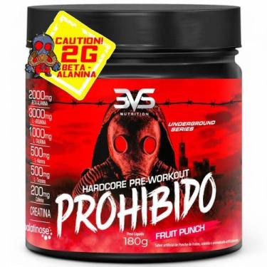 Imagem de Pré Treino Prohibido 180g 3VS Original para Energia e Desempenho Máxim