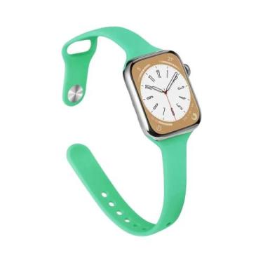 Imagem de Pulseira De Silicone Fina Para Apple Watch 44mm 40mm 38mm 42mm 49mm iW