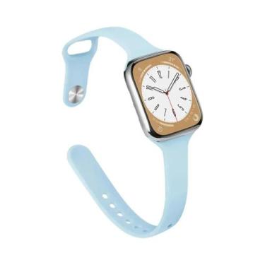 Imagem de Pulseira De Silicone Fina Para Apple Watch 44mm 40mm 38mm 42mm 49mm iW