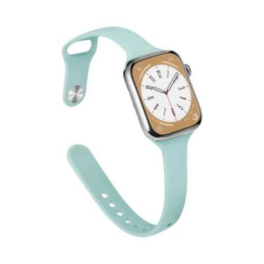 Imagem de Pulseira De Silicone Fina Para Apple Watch 44mm 40mm 38mm 42mm 49mm iW