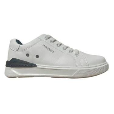 Imagem de Sapatênis Casual de Couro Masculino Pegada 110901-01 Branco-Masculino