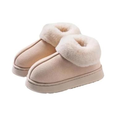 Imagem de Botas De Inverno Femininas Da Moda, Confortáveis E Macias, Com Pelúcia