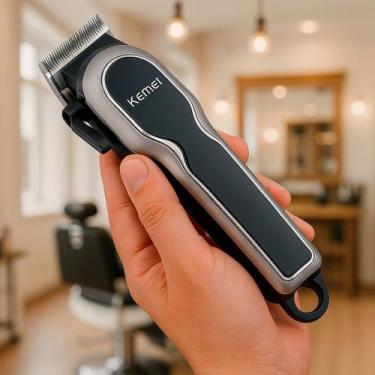 Imagem de Máquina De Cabelo Kemei Digital Sem Fio Bivolt, Bivolt