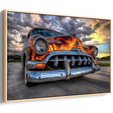 Imagem de Quadro decorativo Carro Clássico Brilhando Sob o Pôr do Sol - Art Canv