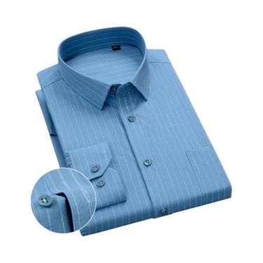 Imagem de Camisas De Manga Longa Masculinas De Moda Casual Em Tecido De Bambu Co