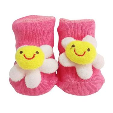 Imagem de Meia Antiderrapante Para Bebê 3d Bichinhos Menina Plin Baby Baby Cor:M