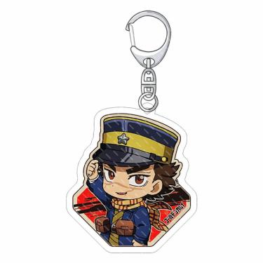Imagem de Chaveiro acrílico dourado Kamuy Saichi Sugimoto e outros