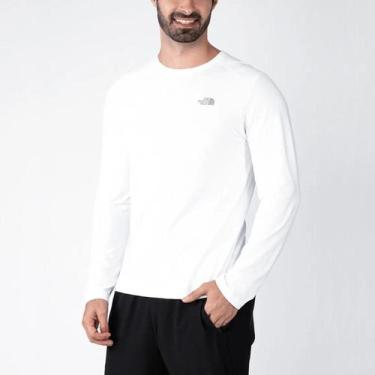 Imagem de Camiseta The North Face Manga Longa Masculina, Branco, GG
