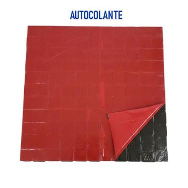 Imagem de Pastilha De Vidro Kit 15 Uni Autocolante Parede Banheiro Cozinha Decor