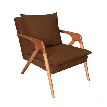 Imagem de Poltrona Decorativa Monalisa Luxo Encosto com Almofada Solta Cor 0120 Dora Bela Móveis