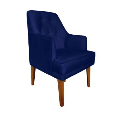 Imagem de Poltrona Decorativa Paris Suede Azul Do Lar Móveis e Decoração