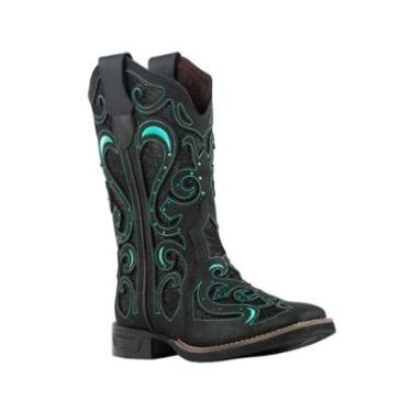 Imagem de Bota Montaria Couro Feminina Helazza 4625-Feminino