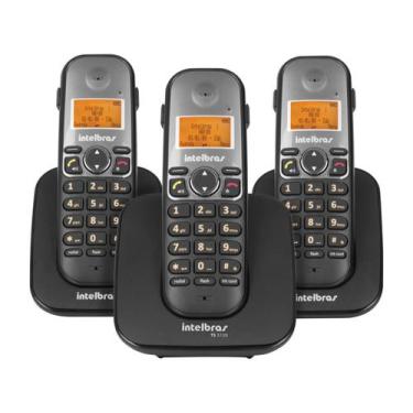 Imagem de Telefone Sem Fio Digital Intelbras TS 5123 Com Dois Ramais Adicionais 