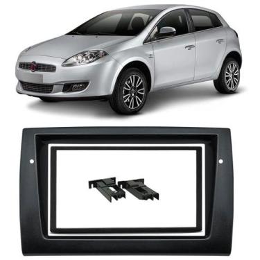 Imagem de Moldura de Painel 2 Din 7" Polegadas Fiat Bravo - Preto - Autoplast