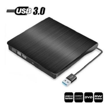 Imagem de Leitor de Dvd e Cd Externo Usb 3.0 Portátil Slim 5 Gbps para Notebook 