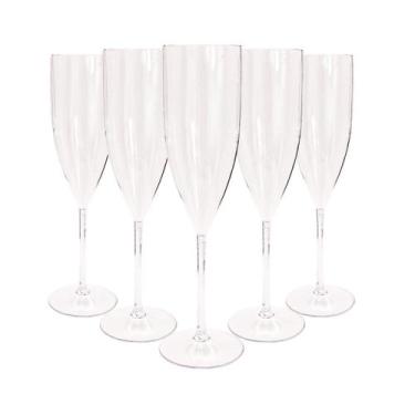 Imagem de Kit 6 Taças de Champanhe Acrílico 160ml - Cristal & Colorido Elegância