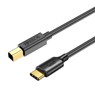 Imagem de Cabo De Impressora Hrebos If-246 Usb-c Para Usb-b 2m Preto