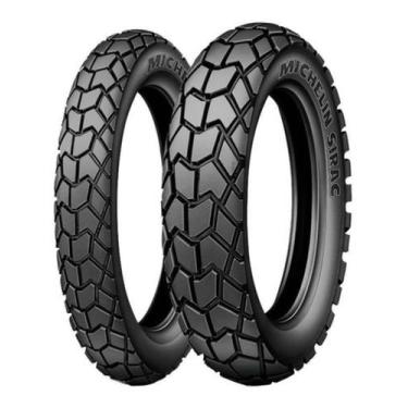 Imagem de Par Pneu Michelin Sirac 110/90-17 + 90/90-19 Tubetype Bros 160 Crosser