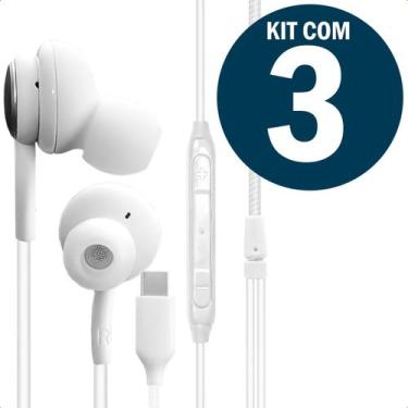 Imagem de Fone De Ouvido Com Fio 10mm Tipo C Cabo Resistente IntraAuricular Micr