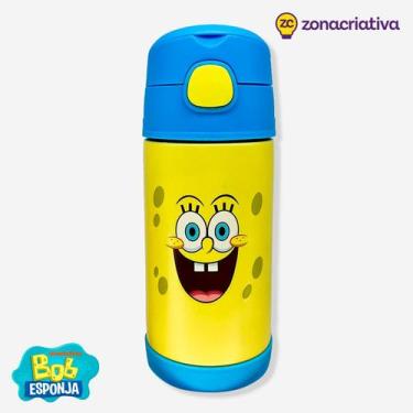 Imagem de Garrafa click com canudo nickelodeon bob esponja 300ml