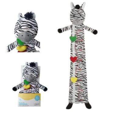 Imagem de Régua de Medida Crescimento Infantil Criança Zebra Pelucia - Sonho de 
