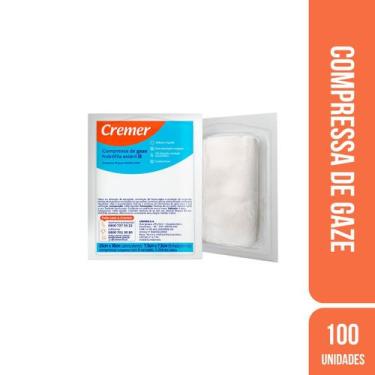 Imagem de Compressa de Gaze 7,5X7,5 Estéril 13 Fios (C/100 Pcts) - Cremer