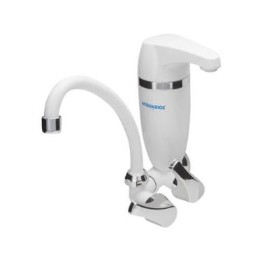 Imagem de Filtro de Água Com Torneira Premium de Parede Acquabios Branca Cromada