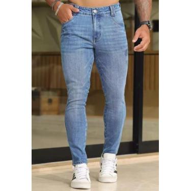 Imagem de Calça Jeans Masculina Pitbull Lançamento Ref 88182, Azul, 38