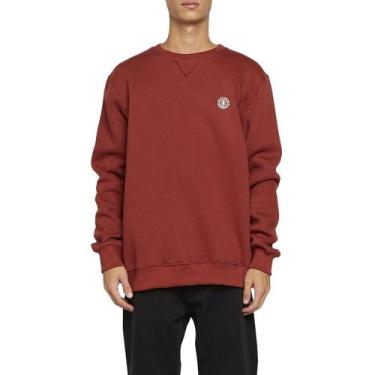 Imagem de Moletom Element Careca Logo Chest 305 WT24 Masculino Vinho, GG, Vermel