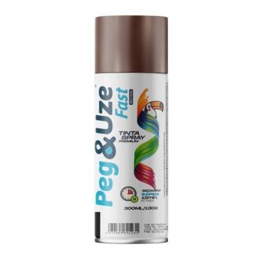 Imagem de Spray Metálico para Pintura em Plástico Peg & Uze Acabamento Decorativo Rose Gold Chesiquímica