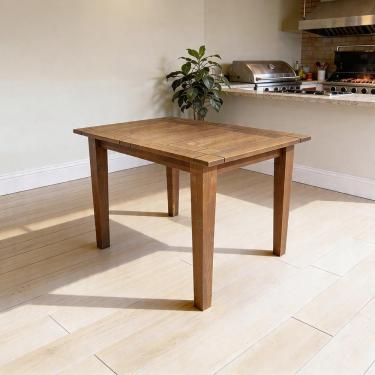 Imagem de Mesa Extensível Cozinha Gran W02 Madeira Maciça 110cm Imbuia para Área Gourmet Lyam Decor