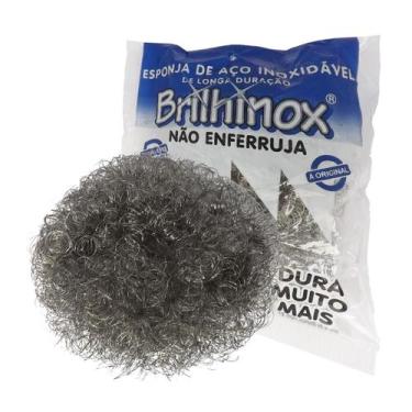 Imagem de Esponjas de aço inox para limpeza pós obra não enferruja - Brilhinox, 