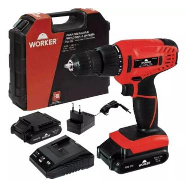 Imagem de Parafusadeira e Furadeira com impacto a bateria Worker  PFW 018I - Wol