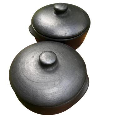 Imagem de Kit Panela de Barro 1 e 2 Litros Capixaba Artesanal Cozinha Rústica Tr