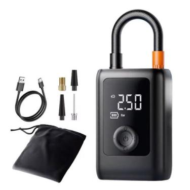 Imagem de Bomba de Ar Portátil Power Bank Lanterna 4000mAh USB Recarregável Mult