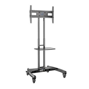 Imagem de Suporte Pedestal com Rodízios, Altura Regulável de 112cm a 152cm, TVs a Partir de 32", Bandeja para Notebook, A06V6_PRO, ELG