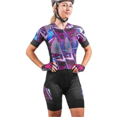 Imagem de Macaquinho Bike Ciclista Feminino Harpy - Poker, Pt, Gro, G