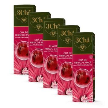 Imagem de 50 Cápsulas Três Corações, Chá Hibisco e Maçã, Chá Hibisco e Maçã