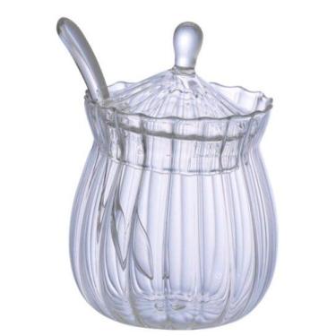 Imagem de Acucareiro boro lotus 350ml Vidro Borossilicato e Acrilico - Hauskraft