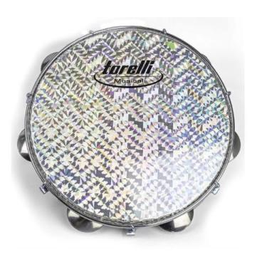 Imagem de Pandeiro Verde 10" Pele Holográfica Torelli - TP308VE Abs