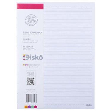 Imagem de Refil Caderno Disco Pautado 50 Folhas Grande Sistema Reposicionavel Or