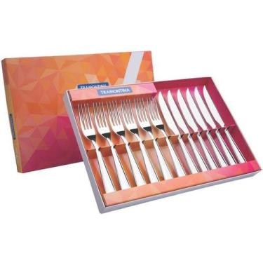 Imagem de Jogo de Talheres para Churrasco Tramontina Inox - Laguna 66906/630 12 
